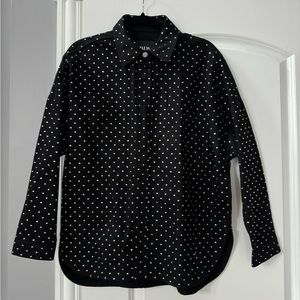 Crystal embellished shirt jacket from Zara.